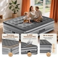 thumbnail image 5 of Divon Queen Air Mattress with Built-In Pump, 18-Inch Elevated Inflatable Air Bed, Quick Inflation and Deflation, Portable Blow-Up Bed for Guests, Home and Travel, Gray, 5 of 9