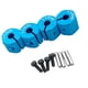 thumbnail image 4 of Adaptador de transmisión de bujes de rueda hexagonal de aleación de aluminio 4x con pasadores para SCX10 CC01 RC accesorios de coche todoterreno 11 mm azul Yotijar Adaptador hexagonal para cubo de rueda, 4 of 7