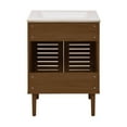 thumbnail image 7 of Bron 24" Freestanding Bathroom Vanity in Brown Oak with 3-Hole Centerset Sink Top, 7 of 7