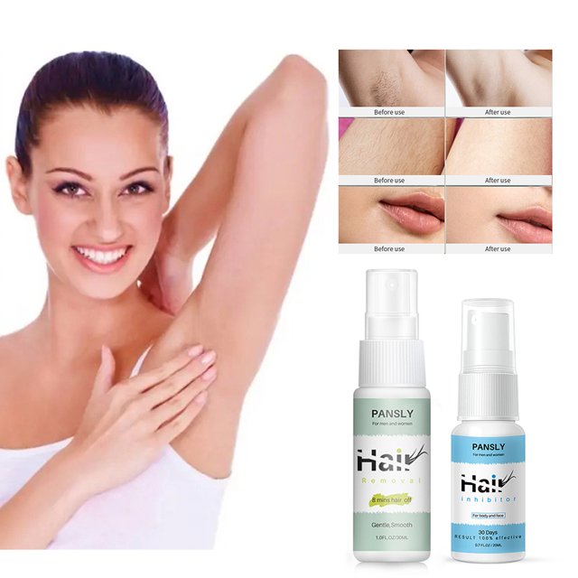 Eliminación de vello natural Spray Inhibidor del crecimiento del vello Brazo Cuidado del cuerpo Removedor de vello Ndcxsfigh Cuidado Belleza