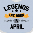 thumbnail image 4 of Inktastic Legends Are Born in April Boys or Girls Baby Bib, 4 of 4