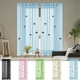 thumbnail image 1 of Uscallm 5Pcs Solid Color Sheer Curtains For Holiday Parties, Double-Layered Stereoscopic Butterfly Brooch Accessories, Polyester Rod Pocket Window Curtains For Home Everyday Decoration, 39.37x51.18, 1 of 9