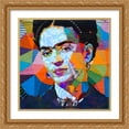 thumbnail image 2 of Stephen Chambers 15x15 Gold Ornate Wood Framed With Double Matting Wall Art Titled - Frida Graffiti Final, 2 of 6