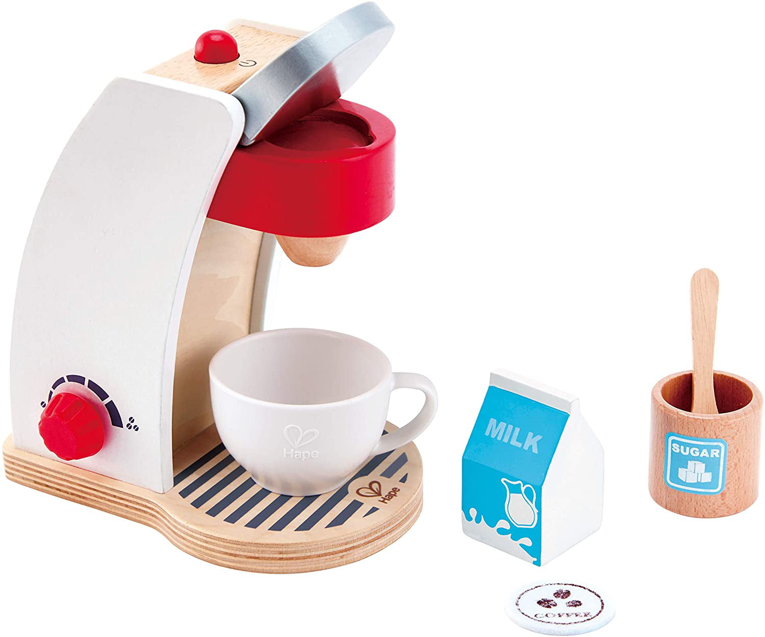 Melissa & Doug 12pcs Brew and Serve Wooden Coffee Maker Kids Toy Kitchen Set for sale online 