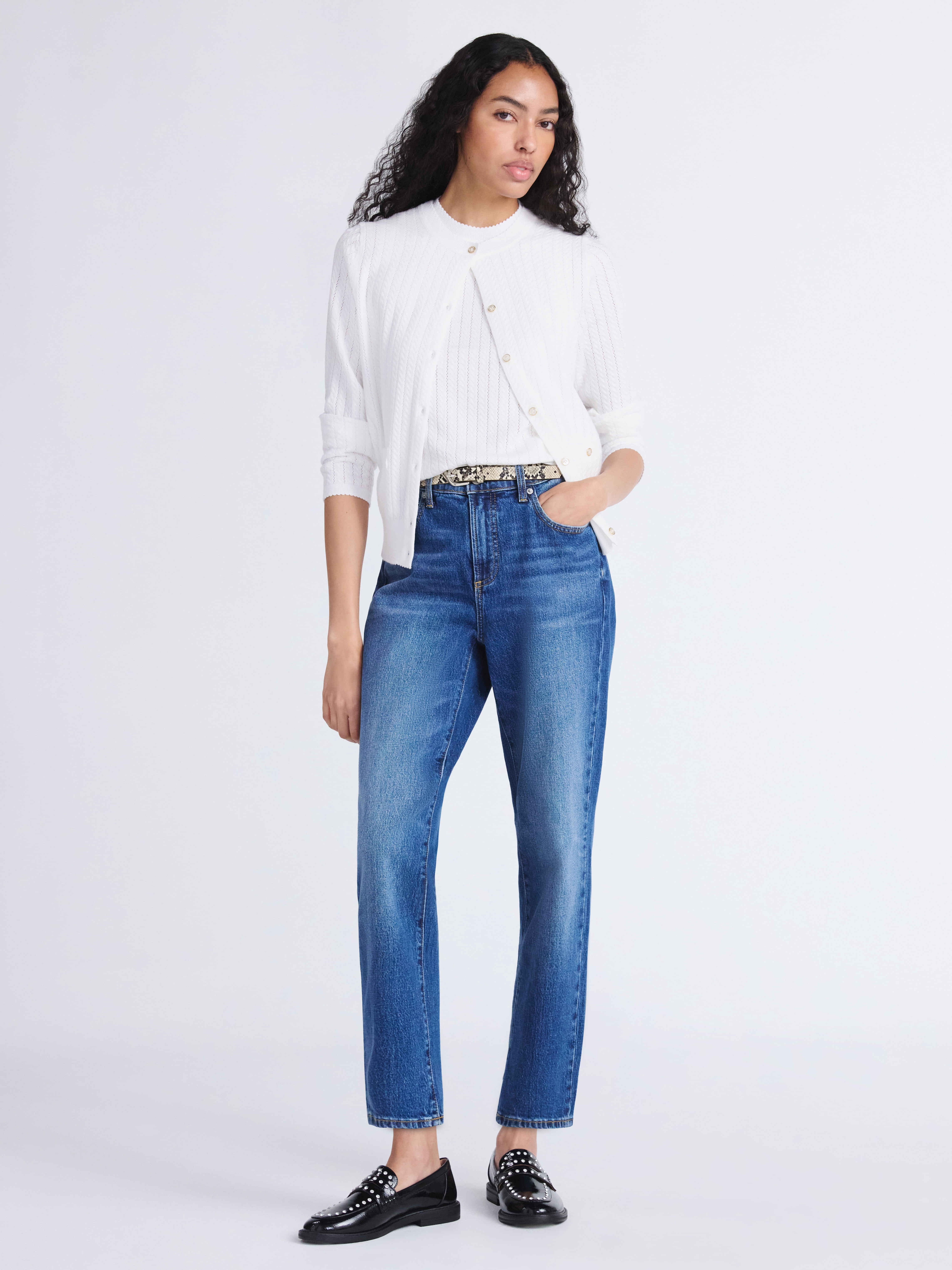 Free Assembly Women's and Women's Plus Cozy Yarn Welt Pocket Cable Cardigan Sweater, Midweight, Sizes XS-4X
