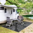 thumbnail image 4 of Outdoor Rug  for Patios   Reversible Outdoor Plastic Straw Camping Rug Carpet  Large Area Rugs Mats for RV  Camper  Deck  Balcony  Porch  Backyard  Beach  Picnic. Leaf, 4 of 7