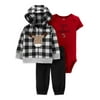Child of Mine by Carter's Baby Boy Cardigan, Bodysuit & Pant Outfit, 3 pc set, Sizes 0/3-24 Months