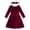 Dark Red, variant on Valcatch Toddler Girl Velvet Long Sleeve Swing Dress with Hairband Christmas Outfit for 2-7 Years (Spring/Fall/Winter)