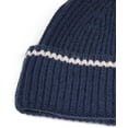 thumbnail image 6 of Kukuzhu Trawler Beanie Watch Hat Roll-up Edge Skullcap Warm Knitted Ribbed Cuffed Skull Hat Cap Unisex Outdoor Plain Knit Hats, 6 of 7