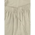 thumbnail image 3 of Womens Premium Soft Linen Shorts with Pockets Comfort Relaxed Fit Elastic Waist Summer Pull On, 3 of 7