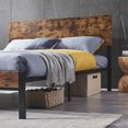 thumbnail image 6 of SESSLIFE Full Platform Bed Frame, Metal Full Bed Frame with Wooden Headboard and Footboard, Full Size Bed Frame No Box Spring Needed, Bedroom Dorm Furniture, Black Bed Frame 600 LBS, X1265, 6 of 9