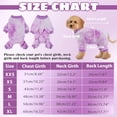 thumbnail image 6 of QBLEEV Dog Pajamas, Purple Tie-Dye Pet Clothes Stretchy Soft Doggy Onesies Cat Spring Autumn Sweatshirt, Lightweight Pet Jumpsuits Kitten Coats Pullover Outfits for Small Medium Dogs XS, 6 of 7