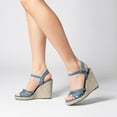 thumbnail image 2 of BURUDANI Women's Raffia-Wrapped Stylish Espadrilles Wedges, 2 of 8
