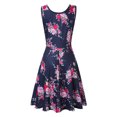 thumbnail image 2 of IROINNID A-Line Dress For Women Sleeveless Printed Skinny Long Dress V-Neck Knee-Length Dress, 2 of 6
