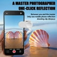 thumbnail image 2 of Smartphone Camera Mirror Reflection Clip Kit, Mirror Effect Lens - Capture Stunning Reflections Instantly, Adjustable HD Glass Vertical Clip on Selfie Mirror for Back Camera Recording (White*2), 2 of 8