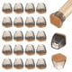 thumbnail image 1 of Uxcell 24-Pack Protectores de Piso para Patas de Silla, Copas de Silicona de 0.51-0.67 Pulgadas, Almohadillas de Muebles de Fieltro, Fundas para Patas de Silla [Negro Transparente], 1 of 7