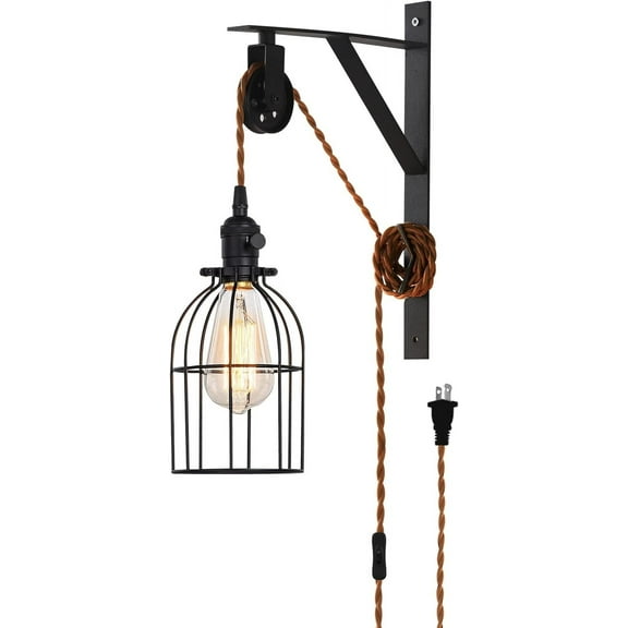 KEESFU Farmhouse Eco Friendly Black Wall Sconces with Shades