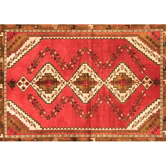 Ahgly Company Indoor Rectangle Persian Orange Traditional Area Rugs, 2' x 3'