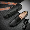 thumbnail image 3 of Men's Casual Loafers Slip On Leather Shoes Lightweight Driving Shoes Male Moccasins Classic Penny Loafer Flats Boat Shoes, 3 of 10