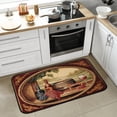 thumbnail image 2 of Kitchen Rugs 18x30 inch Vintage Wine Barrel Grape Floor Mats Comfort Non Slip Anti Fatigue Standing Mats Area Rugs Entrance Hallway Bathroom Welcome Doormats Home Decor Carpet Indoor, 2 of 5