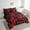 red black, variant on Erosebridal Gradient Checkered Bedding Sets Twin Size,Buffalo Stereoscopic Comforter Sets with Sheets,Geometry Decor,Reversible,7pcs