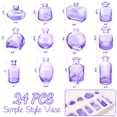 thumbnail image 2 of Juego de jarrones DOLEEYAE de cristal morado, 24 jarrones pequeños con forma de cogollos a granel, 2 of 7