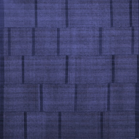Ahgly Company Indoor Square Abstract Blue Contemporary Area Rugs, 3' Square
