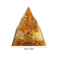 thumbnail image 3 of Vacemry Under $5 Crystal Quartz Resin Stand, Natural Stone Desk Ornament, Decorative Pyramid Paperweight, Healing Crystal Tower for Office Home, 3 of 6