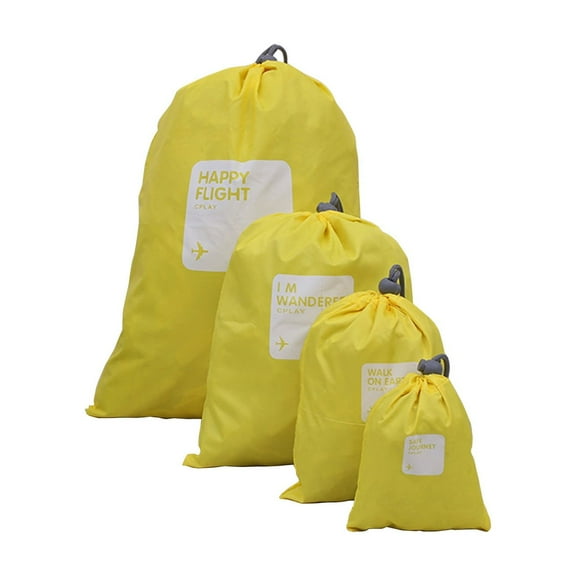 Yonrjhukm Travel Drawstring Bag Set, Versatile Organizing Storage Pouches for Luggage, Clothing, Accessories & Toiletries, Durable Nylon Material for Hassle-Free Travel