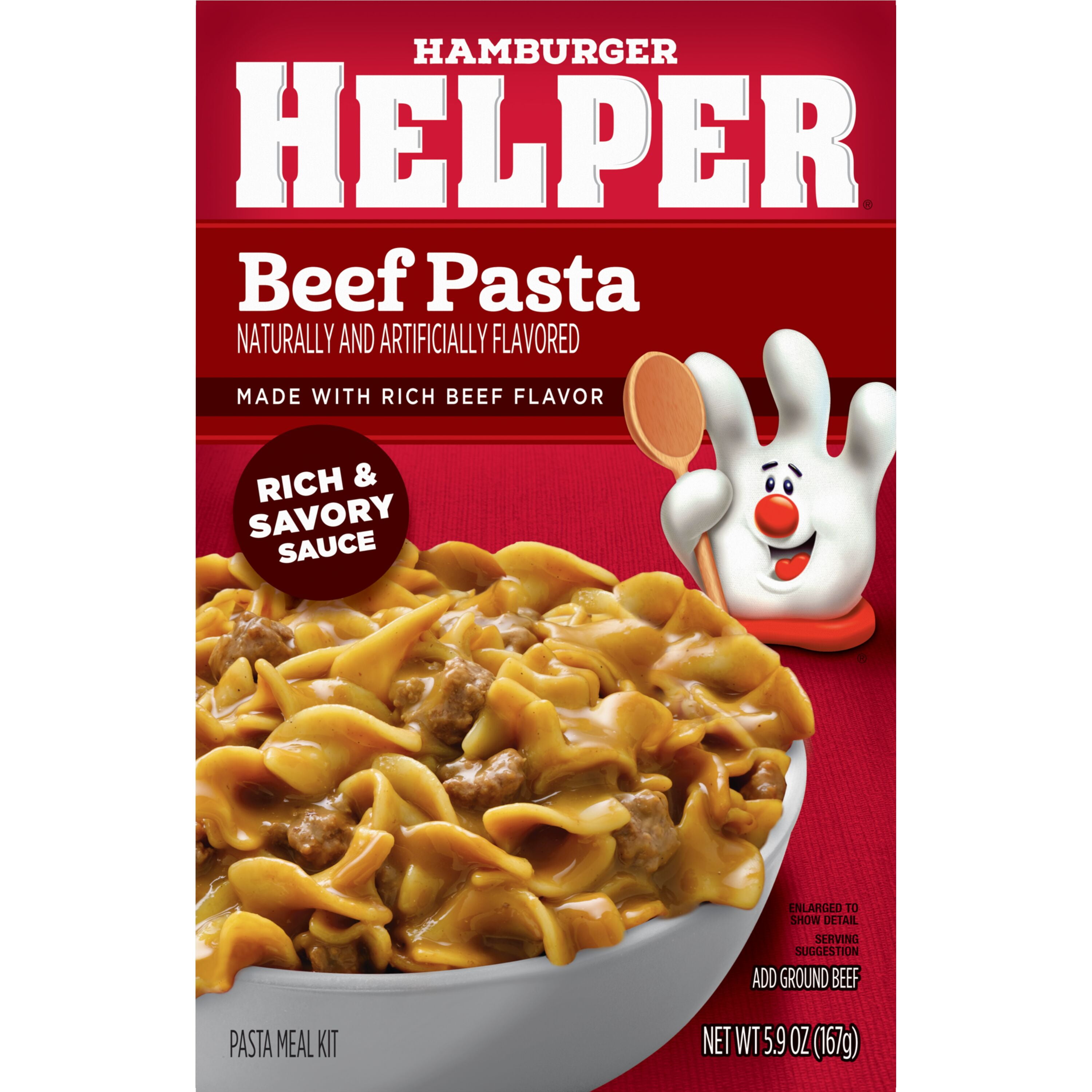 Hamburger Helper Pasta Beef with Rich Beef Flavor, 5.9 Ounces Box