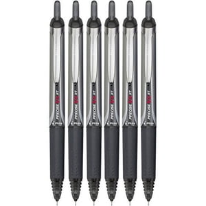 Pilot Precise V5 RT Rollerball Pens, 6-Pack Black