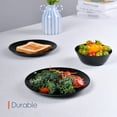 thumbnail image 4 of LaGlint 8.5 inch Salad Plate Set of 6, Lightweight Opal Glass Round Black Plates for Dessert Kitchen, Dishwasher and Microwave Safe, 4 of 11