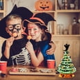 thumbnail image 4 of Gymax 11.5 inches Pre-Lit Hand-Painted Ceramic Halloween Tree Tabletop Xmas Decor, 4 of 10