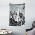 thumbnail image 1 of Black and White Tapestry, Dramatic View of the Mountains Himalayas Peak Landscape Traveling, Wall Hanging for Bedroom Living Room Dorm Decor, 40W X 60L Inches, Black White Grey, by Ambesonne, 1 of 2