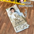 thumbnail image 2 of AOLOA Personalized Toddler Nap Mat for Preschool, Custom Name Kids Nap Mat with Pillow Cover and Soft Dot Minky Blanket, Dinosaur Design Daycare Nap Mats, Rolled Slumber Bags Easy to Carry, 2 of 8