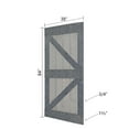 thumbnail image 3 of K Style 38 in. x 84 in. French Gray/Dark Gray Finished DIY Knotty Pine Wood Sliding Barn Door With Hardware Installation Hardware Kit, 3 of 5