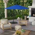 thumbnail image 2 of Jordan Manufacturing 8' Royal Blue Solid Octagon Folding Offset Cantilever Patio Umbrella with Crank Opening, 2 of 7