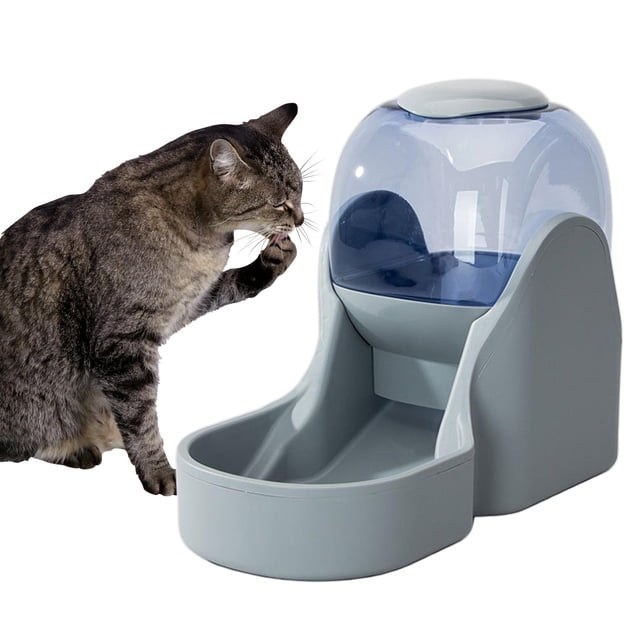 Alimenta Automático de Mascotas para - 3.8L 1.5 Kg Capacidad Capacidad Dog de Alimentos Alimenta de Agua Waterer Suministro - Comedero de Comedero de comida gris Colco Alimentador automático