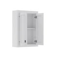 thumbnail image 4 of Water Creation Madison 33" Solid Hardwood Medicine Cabinet in White/Chrome, 4 of 4