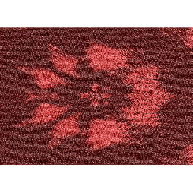 Ahgly Company Machine Washable Indoor Rectangle Transitional Red Area Rugs, 3' x 5'