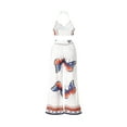 thumbnail image 2 of ZAXARRA Women Clothes Set White Butterfly Printed Pattern Tops and Long Pants, 2 of 9