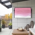 thumbnail image 2 of Outdoor TV Cover 40x25x4.5in, Pink Gradient Stripe Weatherproof TV Screen Protector with Zipper, Modern Ombre Geometric Wave Outside Television Cover Fits Up to 40-43", 2 of 9