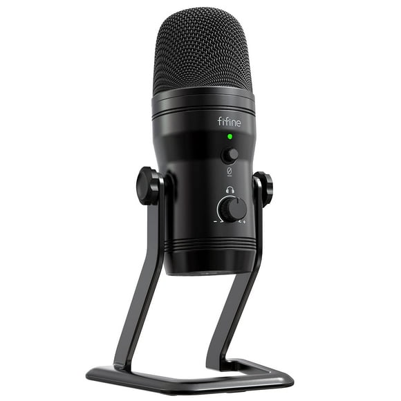 FIFINE USB Studio Recording Microphone Computer Podcast Mic for PC, PS4, Mac with Mute Button & Monitor Headphone Jack, Four Pickup Patterns for Vocals YouTube Streaming Gaming ASMR Zoom-Class (K690)