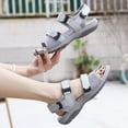 thumbnail image 6 of Gubotare Hiking Sandals for Womens Comfortable Walking Sandals with Arch Support, Athletic Sandals with Hook and Loop Straps for Beach Vacation Adventure (Grey,Size 8.5), 6 of 8