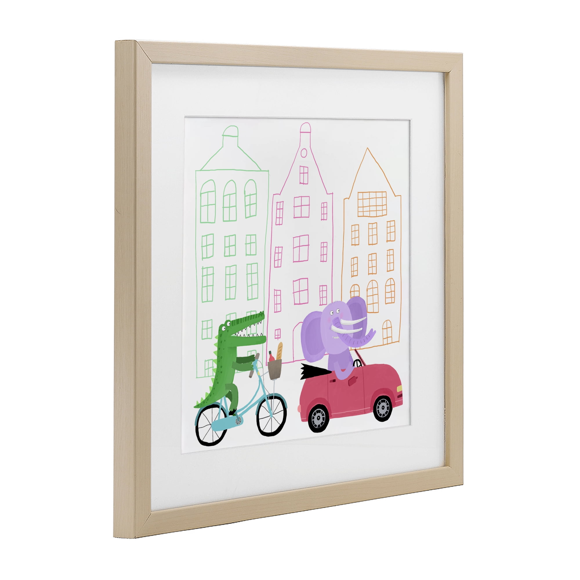 Stupell Industries Amsterdam Buildings & Animals Birch Framed Print Under Glass, design by Carla Daly