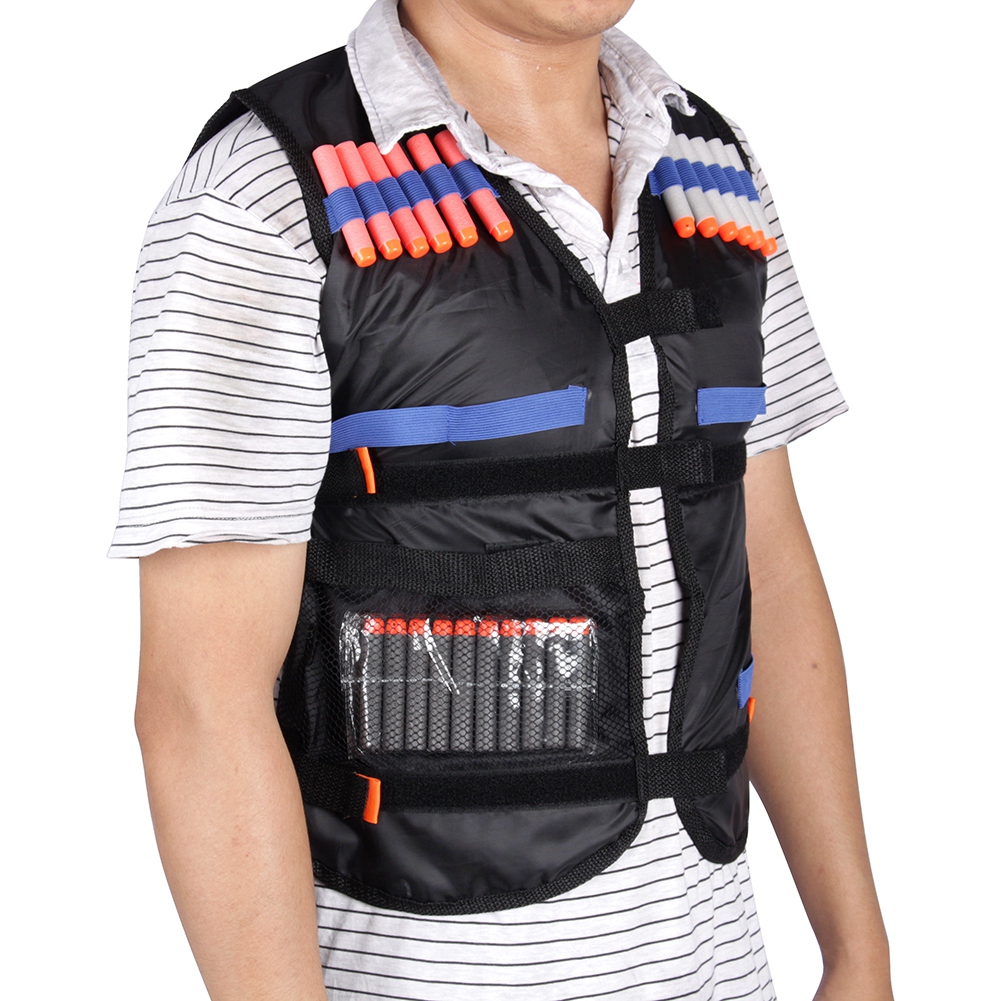 Sonew Free 100 PCS Gun Soft Darts + 1Tactical Vest Adjustable Tactical Vest Jacket For Nerf 12