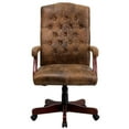 thumbnail image 3 of Scranton & Co Rustic Suede Classic Executive Office Chair in Bomber Brown, 3 of 6