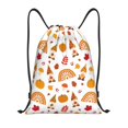 thumbnail image 1 of Saiise Fall Gnomes Harvest Pattern Sports Drawstring Backpack - String Swim Gym Bag with Wet Proof Pocket for Women&Men-Small, 1 of 6