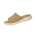 thumbnail image 6 of Xucatan Women's Knit Slide Sandals, Fish Mouth Open Toe Slippers with Thick EVA Sole, Stretchy Elastic Strap Casual Summer Shoes, Versatile Solid Color Design for Beach Outdoor Gift, 6 of 9