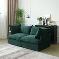 thumbnail image 2 of Sodrens Modular Sectional Sofa Couch,82.66" Velvet Loveseat Sofa,Minimalist Style Comfy Couch for Living Room Apartment,Green, 2 of 10
